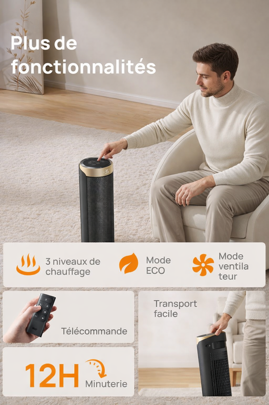 Chauffage électrique Portable Mega